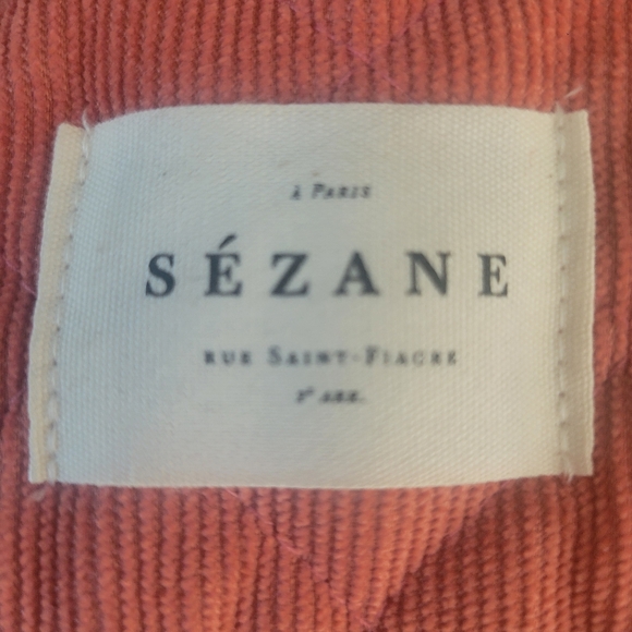 Sezane France Quilted Rust Orange Cosmetic Case Bag Lifestyle Sustainable Paris - Picture 5 of 11